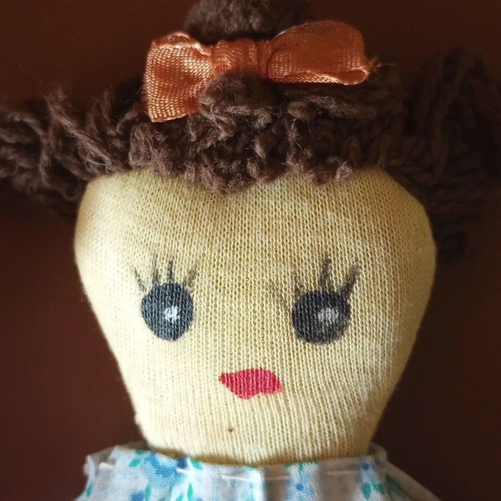 Vintage Dolls. 1 Wood. 1 Stuffed Ragdoll - Picture 3 of 5
